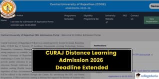 CURAJ Distance Learning Program Admission 2026 Deadline Extended at curaj.ac.in; Apply by March 30